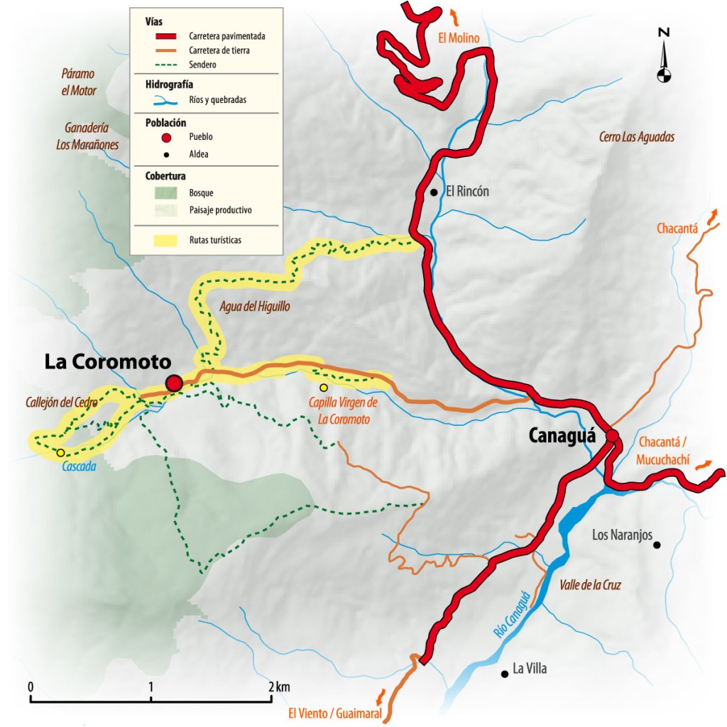 Mapa de La Coromoto