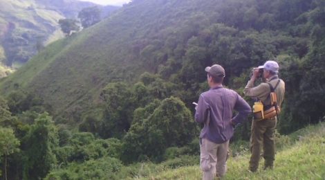 Aureliano Rivas y Jayme Bautista haciendo birding